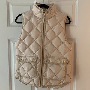 J. Crew Excursion Quilted Down Vest - Cream